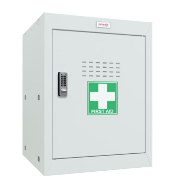 Phoenix Size 2 Light Grey Medical Cube Locker with Electronic Lock - MC0544GGE