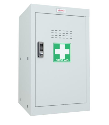 Phoenix Size 3 Light Grey Medical Cube Locker with Electronic Lock - MC0644GGE