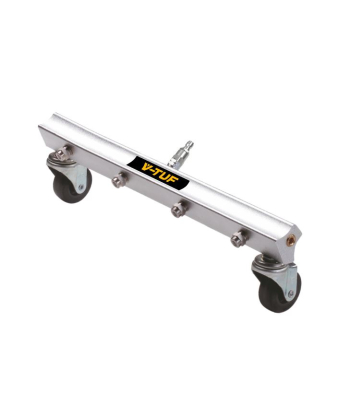 V-TUF WATER JET BROOM WITH WHEELS 500mm WIDE 4 x FAN JETS - SSQ MALE OUTLET - H1.250