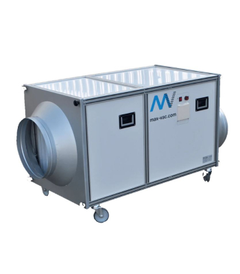 MAXVAC Dust Blocker 4000 110V White Mobile Air Filtration Cleaner Unit with G3 & G4 - MV-DB4000-110