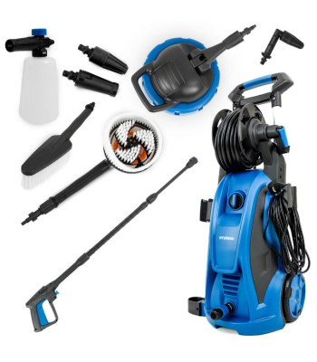 Hyundai 180Bar/ 2610si Electric Pressure Washer, 8L/min, 2400W High-Performance Jet Wash with Hose & Attachments - HYW2400E