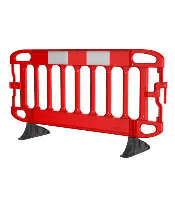 JSP Navigator® Plus 2m Injection Moulded Road Traffic Barrier with Black Anti-Trip Feet - Red