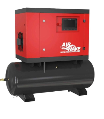 Airwave Micro-Speed, Variable Speed Compressor, 5.5hp/4Kw- 230V or 400V, 17 CFM, 6-10 Bar 160L Tank Mounted + Dryer