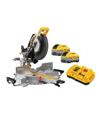 DEWALT DCS782XW2 18v Brushless 305mm Slide Mitre Saw with 2x8ah Batteries