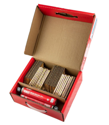 Senco GE55AXBKR-FCB 2.9mm x 65mm First Fix Galvanised Ring Nails x3300 & x3 Gas