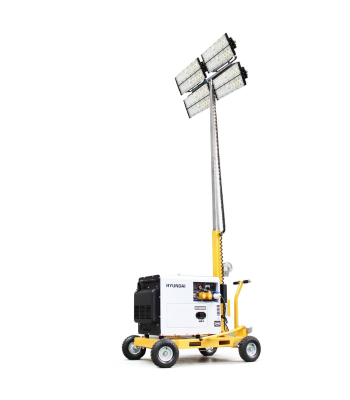 Evopower 5.2kW Diesel Generator with 800W Evopower LED Mobile Lighting Tower - LT800+DHY6000SE