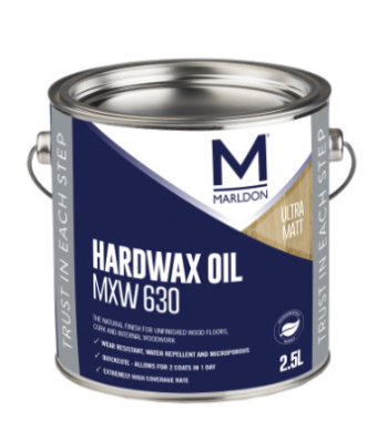 Marldon Hard Wax Oil MXW630 Safin / Ultra Matt 2.5ltr