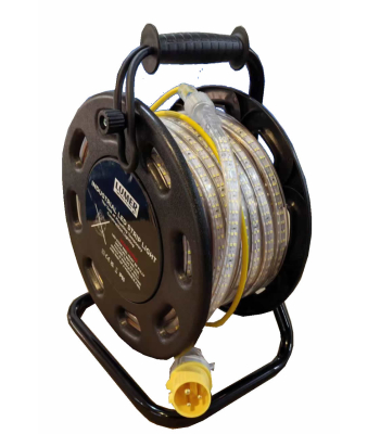 LUMER 110v LED Strip Light 25m Reel 16amp plug IP65 – Code LM07361