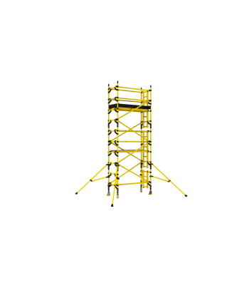 BoSS Zone 1 Double Width Fibreglass (GRP) Tower - 1.8m Length - 3.2m Working Height - 32258500
