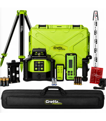 Grettz Precision G70 Red Beam Rotating Laser Level Kit