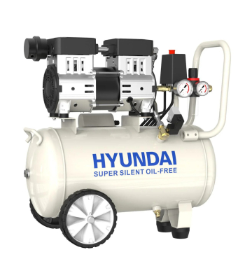 Hyundai 750W / 1HP 24L Oil Free Low Noise Portable Air Compressor 5.2CFM 118psi Direct Drive - Code HY7524X