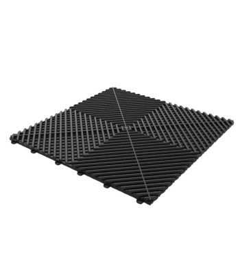 TUV Single Vented Floor Tile – Black Colour – 400x400x18mm – Box of 34 pcs