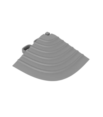 TUV Corner piece for Vented Floor Tiles – Grey Colour – Box of 34 pcs