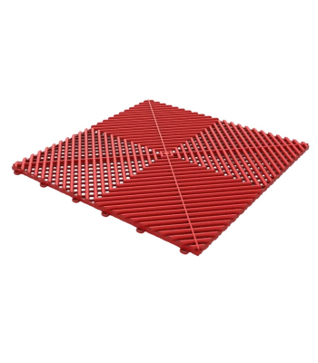 TUV Single Vented Floor Tile – Red Colour – 400x400x18mm – Box of 34 pcs