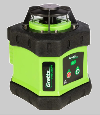 Grettz G60 Red Beam Rotary Laser Kit inc Tripod, Staff and Receiver