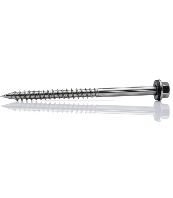 Evolution 6.3 x 160mm Gash Point Multi-Fix Hex Head Screw A4HH6.3-160-GP In A4 Bi-Metal - Box Qty 50