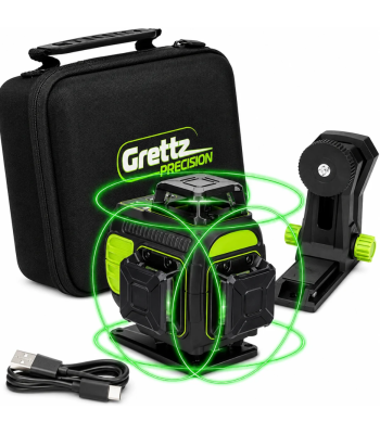 Grettz G4D 4D Multi-Line Green Beam Laser Level