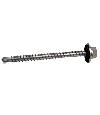 75mm Tek Screw Hex Head With Bonded EPDM Washer TSBW5.5-75-3 (5.5mm x 75mm) Box of 100