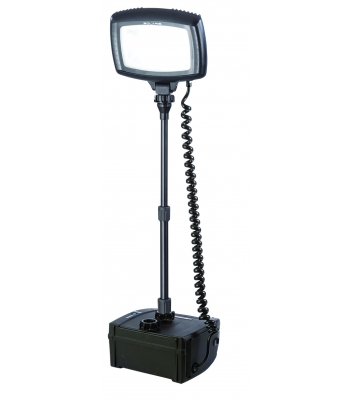 Nightsearcher Solaris Lite 22Ah SLA 20K Lightweight and Portable LED Floodlight 20,000 Max Lumens (inc Light, Powerpack, 1.7m Ext Pole, AC Charger)