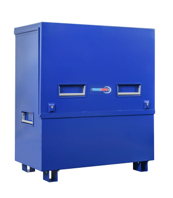 TradeSafe TS 4 x 4 x 2 Tool Vault Site Box with Hydraulic Arms - Blue