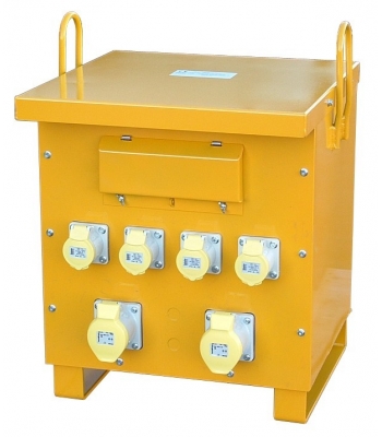5Kva Continuously Rated Single Phase Site Supply Transformer (inc 4 x 16a, 2 x 32a 110v sockets)