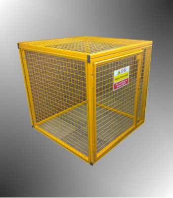 SED Gas Bottle Storage Cage - 1.2m x 1.2m x 1.2m Gas Cage - c/w Highly Flammable Sign