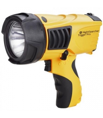 Nightsearcher NSTRIGGER LED Robust Rechargeable Spotlight (c/w AC,DC Chargers and Wrist Strap)