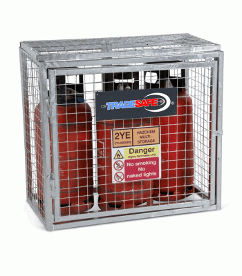 Tradesafe Modular Fully Galvanised Gas Cage 1.0m x 0.5m x 0.9m (Includes Signage)