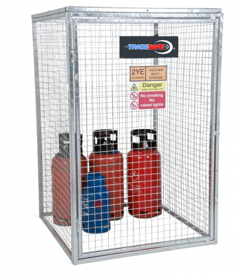 Tradesafe Modular Fully Galvanised Gas Cage 1.2m x 1.2m x 1.8m (Includes Signage)
