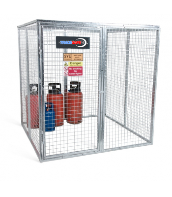 Tradesafe Modular Fully Galvanised Gas Cage 1.8m x 1.8m x 1.8m (Includes Signage)