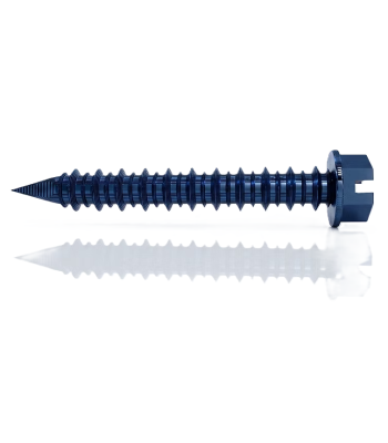 6.3 x 45mm Masonry Screws with Slotted Hex Washer Head - Box of 100