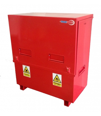 TradeSafe TSF 4 x 4 x 2 Flame Vault with Hydraulic Lid Arms - Fire Retardant Site Vault