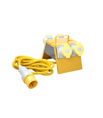 LUMER 4 Way Splitter Box 32Amp Sockets + 32 Amp Plug (110 Volt Only) - Code LM07326