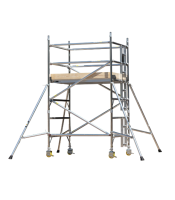 BoSS Ladderspan Double Width Aluminium Access Tower - 1.8m Length - 4.2m Working Height - 301523
