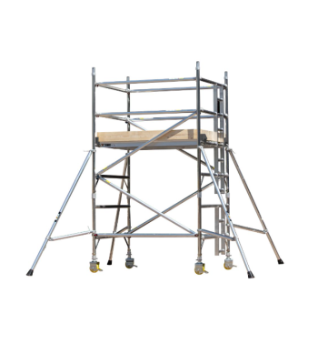 BoSS Ladderspan Double Width Aluminium Access Tower - 1.8m Length - 4.7m Working Height - 302523