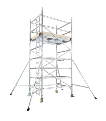 BoSS Double Width Aluminium Access Tower - 1.8m Length - 5.2m Working Height - 303523