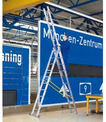 Zarges Industrial 3-Part SkymasterTM, Z600 3 x 10 Combination Ladder - Code: 41522