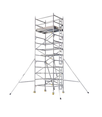 BoSS Ladderspan Double Width Aluminium Access Tower - 1.8m Length - 7.2m Working Height - 307523