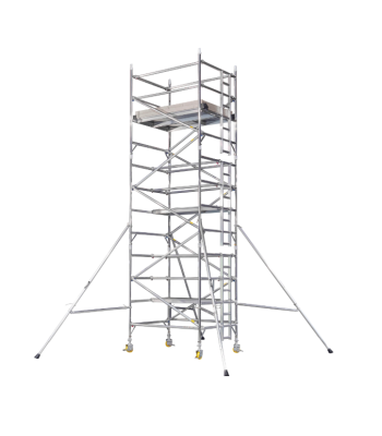BoSS Ladderspan Double Width Aluminium Access Tower - 1.8m Length - 7.7m Working Height - 308523