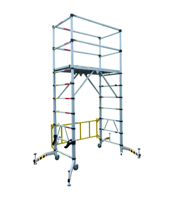 Zarges TT002 Teletower Aluminium Telescopic Scaffold Tower with Toeboards