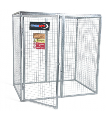 Tradesafe Modular Fully Galvanised Gas Cage 1.8m x 1.2m x 1.8m (Includes Signage)