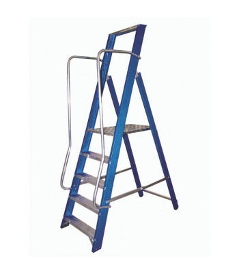 Lyte Widestep Platform Fibreglass Step Ladder - 5 Treads - 2.05m (GFWP5)