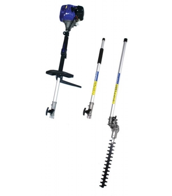 Hyundai HYHT33 370mm Long-Reach Petrol Hedge Trimmer - includes long reach attachement 3.1m