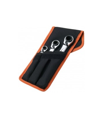 Bahco S4RM/3T Reversible Ratchet Spanner Set 8mm - 19mm - 3 Piece