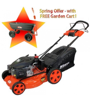 Sherpa 50cm Petrol Electric Start 4 in 1 Lawn mower + Free Garden Cart - Code ST-R50ES