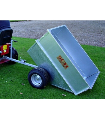 SCH Large Capacity Galvanised Tipping Dump Trailer - Wide Profile Wheels