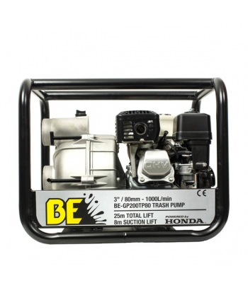 BE Pressure GP200TP80 Honda GP200 Engine 3 inch  Trash Water Pump