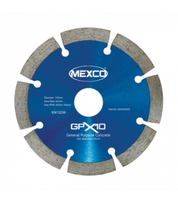 Mexco 125MM Concrete X10 Range - GPX1012522