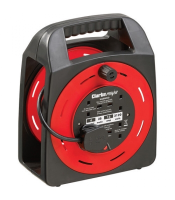 Clarke CCR25SE 4 Socket 25m Cable Reel With Thermal Cut Out (230V)
