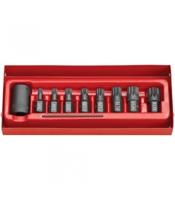 Clarke CIS12/9S 9 Piece Impact Spline Bit And 1/2” Drive Bit Holder Set